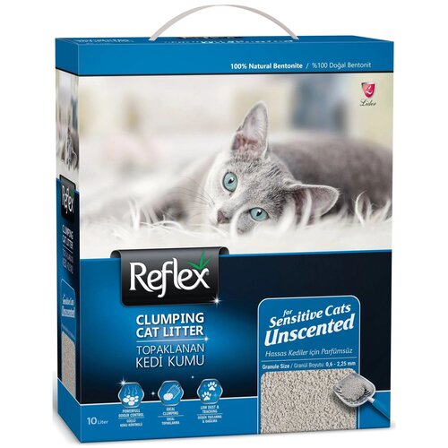 Комкующийся наполнитель Reflex Unscented для чувствительных кошек, 10л, 1 шт. фотография