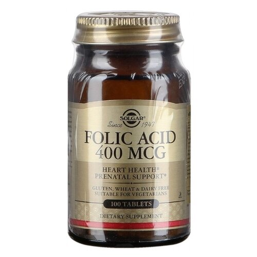 Solgar Folic Acid таб., 400 мкг, 60 г, 100 шт. фотография