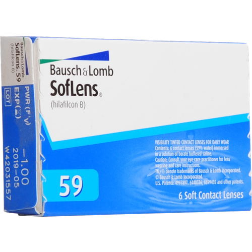 Контактные линзы Bausch & Lomb SofLens 59, 6 шт., R 8,6, D -3 фотография