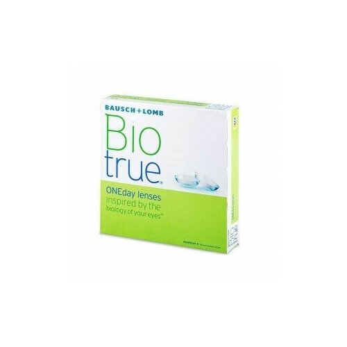 Контактные линзы Bausch & Lomb Biotrue ONEday, 90 шт., R 8,6, D -2,5, 1 уп. фотография