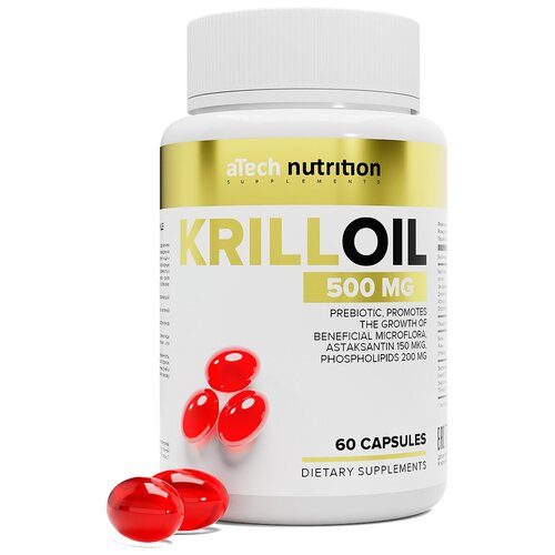 Капсулы aTech Nutrition Krill Oil, 0.7 г, 60 шт. фотография