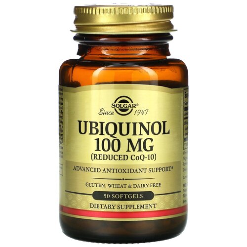 Капсулы SOLGAR Ubiquinol 100 мг, 190 г, 100 мг, 50 шт. фотография