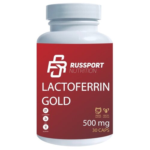 фотография Лактоферрин БАД RS Nutrition Lactoferrin Gold 30 капсул, витамины цинк селен, купить за 1999 р