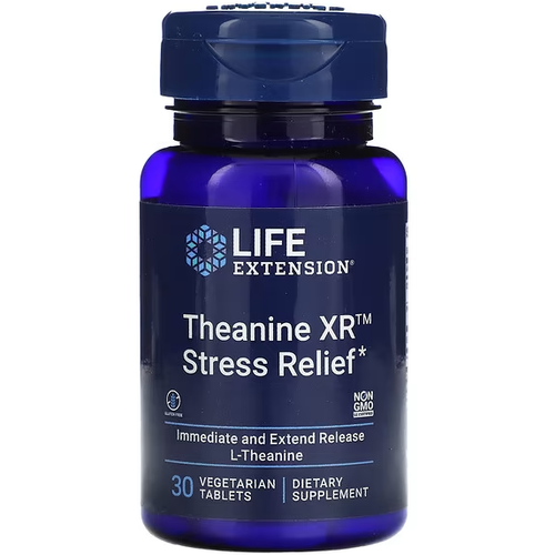 Life Extension, Theanine XR Stress Relief, 30 вегетарианских таблеток фотография