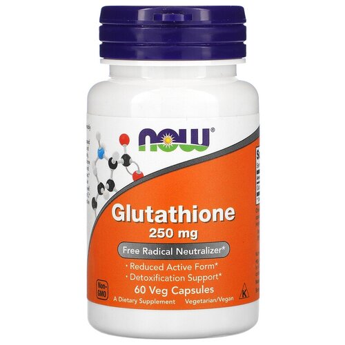 Капсулы NOW Glutathione, 50 г, 250 мг, 60 шт. фотография