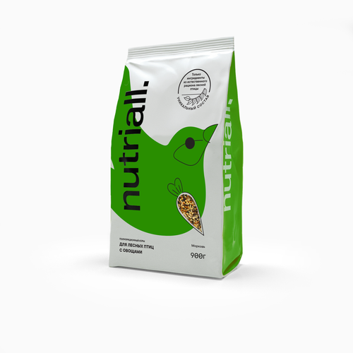 Nutriall Полнорационный корм для лесных птиц с овощами 900 грамм фотография