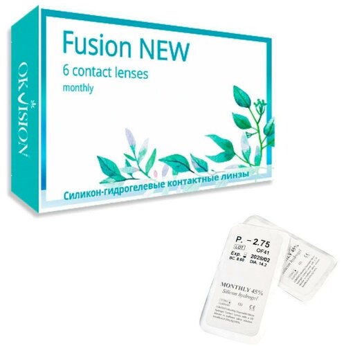 Контактные линзы OKVision Fusion NEW, 6 шт., R 8,6, D +0,5, 1 уп. фотография