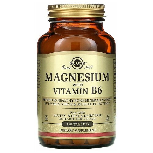 Solgar Magnesium with Vitamin B6 250 таблеток фотография