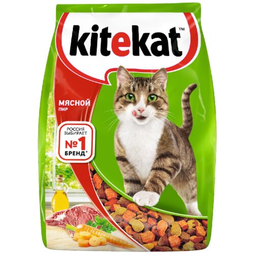 Сухой корм для кошек Kitekat Мясной Пир 2 шт. х 800 г фотография