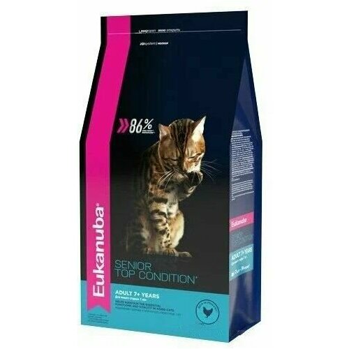 EUKANUBA SENIOR TOP CONDITION 400 гр сухой корм для пожилых кошек с домашней птицей 5шт фотография