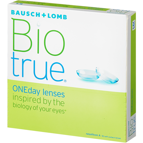 Контактные линзы Bausch & Lomb Biotrue ONEday, 90 шт., R 8,6, D -3,5, 1 уп. фотография