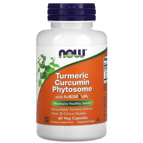 Капсулы NOW Turmeric Curcumin Phytosome, 110 г, 60 шт. фотография