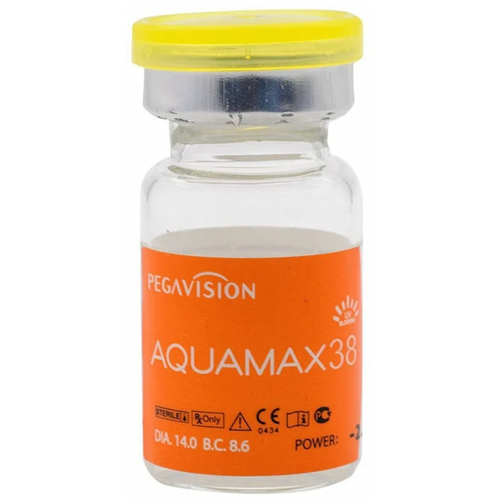 Контактные линзы Pegavision Aquamax 38, 1 шт., R 8,6, D -2,25, прозрачный, 1 уп. фотография