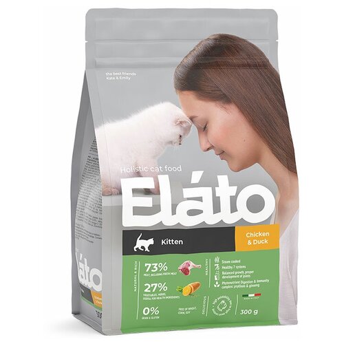 Elato (Элато) Холистик для котят Курица, утка 300 г фотография