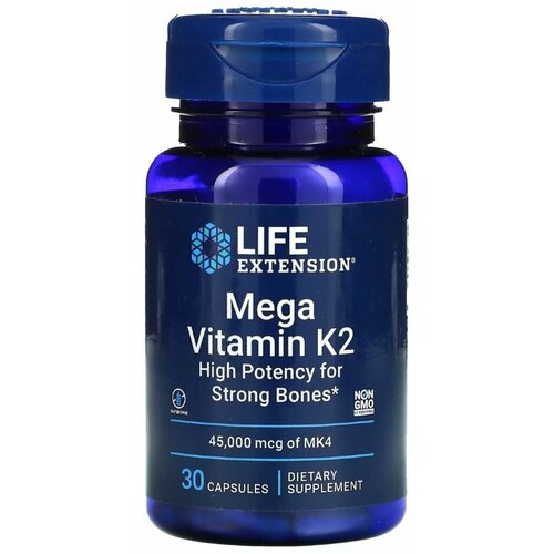 Life Extension, Mega Vitamin K2, 30 капсул фотография