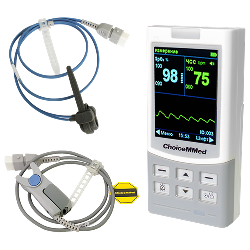 Пульсоксиметр ChoiceMMed MD300M с неонатальным датчиком, белый/серый фотография
