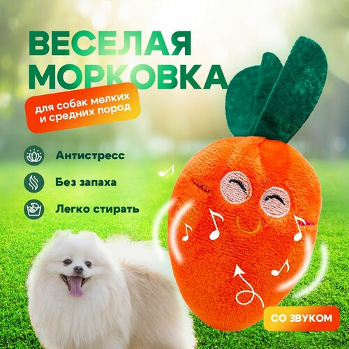 Мягкая игрушка с пищалкой для собак мелких и средних пород 