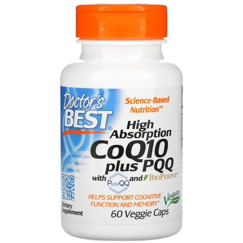 Капсулы Doctor's Best High Absorption CoQ10 plus PQQ вег., 70 г, 60 шт. фотография