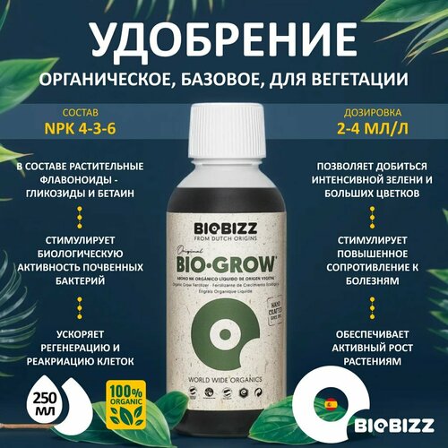 Удобрение Bio-Grow BioBizz 0.25 л. фотография