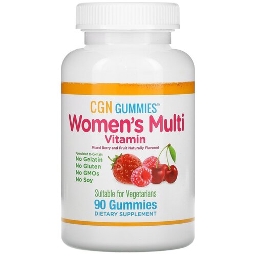 Пастилки California Gold Nutrition Women`s Multi Vitamin жев. со вкусом ягод и фруктов, 420 г, 90 шт. фотография