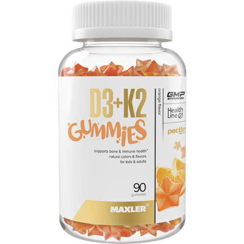 Maxler D3+K2 Gummies, 270 г, 90 шт., апельсин фотография