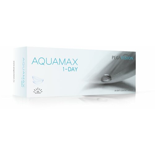 Контактные линзы Pegavision Aquamax 1-Day, 30 шт., R 8,6, D -2, прозрачный, 1 уп. фотография