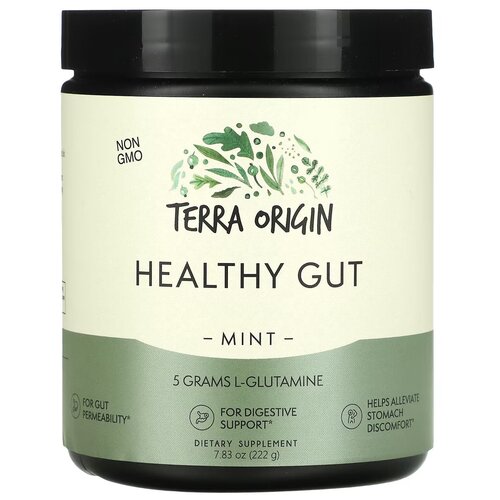 Terra origin, healthy gut, добавка для нормализации функции желудочно-кишечного тракта, вкус мята, 222 гр фотография