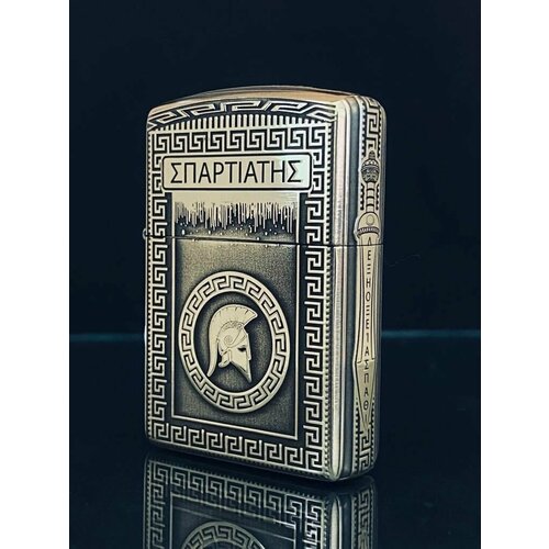 Зажигалка бензиновая Zippo(Armor) Воин Спарты Кастом Хром фотография