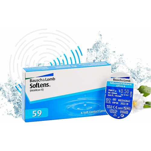 Контактные линзы Bausch & Lomb SofLens 59, 6 шт., R 8,6, D -5,75 фотография