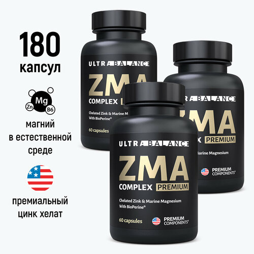 ZMA бустер тестостерона, витамины 180 капсул фотография