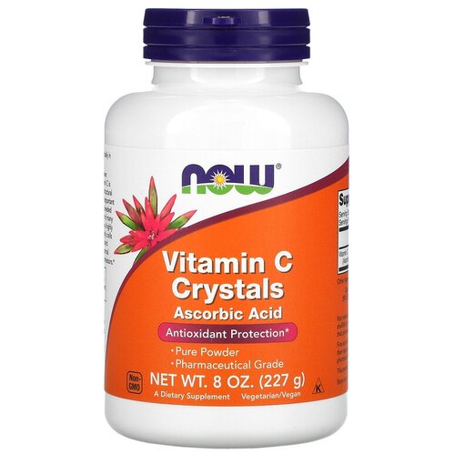 Порошок NOW Vitamin C Crystals, 227 г, 227 мл, 101 шт. фотография