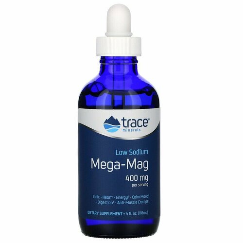 Trace Minerals ® Mega-Mag (Жидкий магний с низким содержанием натрия) 400 мг 118 мл фотография