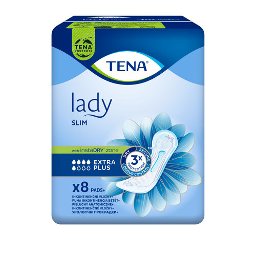 Урологические прокладки ТЕНА Lady Slim Extra Plus, 5 капель, 8 шт. фотография