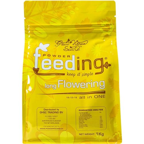 Удобрение для растений Powder Feeding Long Flowering 1кг, удобрение на стадию цветения (9 недель и более) фотография