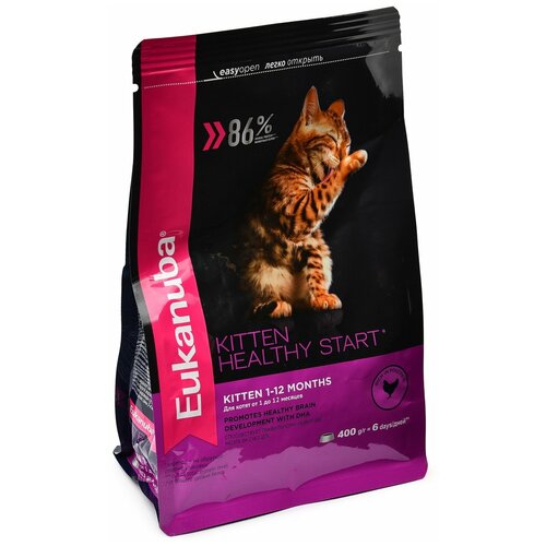 Сухой корм для котят Eukanuba Healthy start, с курицей 400 г фотография