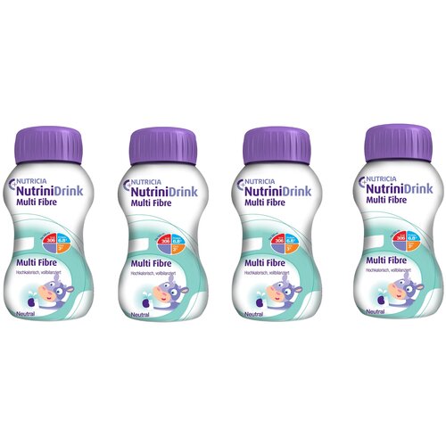 NutriniDrink (Nutricia) Multi Fibre, готовое к употреблению, 200 мл, 960 г, нейтральный, 4 шт. фотография