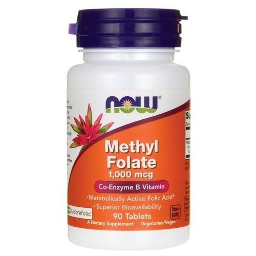 NOW Methyl Folate 1,000 Mcg, 90 таб. фотография