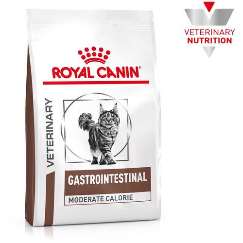 Сухой корм для кошек Royal Canin Gastrointestinal Moderate Calorie, при проблемах с ЖКТ, при чувствительном пищеварении 2 шт. х 400 г фотография