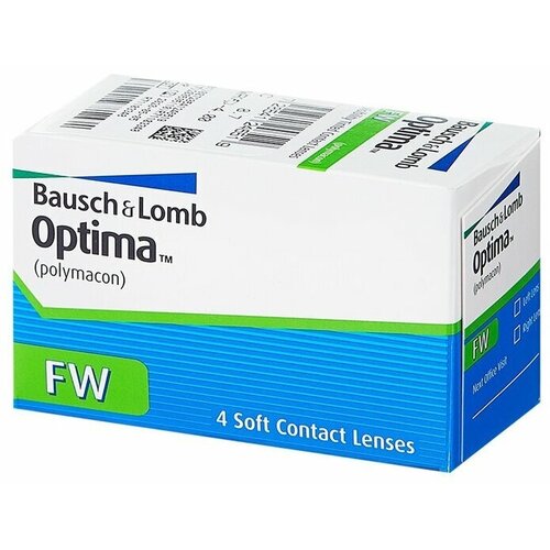 Контактные линзы Bausch & Lomb Optima FW, 4 шт., R 8,7, D -2 фотография