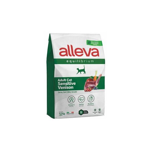 ALLEVA EQUILIBRIUM CAT для кошек Adult Sensitive Venison / взрослых с олениной 1,5 кг 1127 новинка, (2 шт) фотография