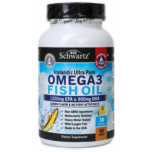 BioSchwartz Omega 3 Fish Oil 1200 mg EPA & 900 mg DHA 90 капсул фотография