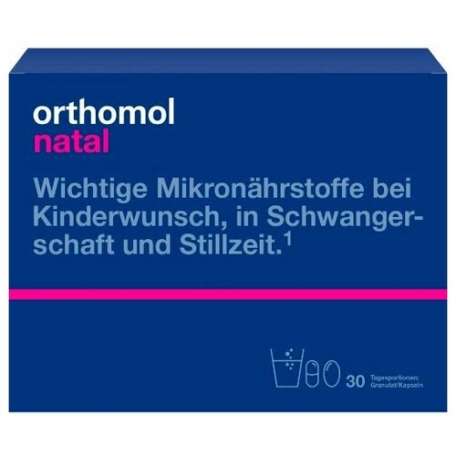 фотография Orthomol (Ортомоль) Натал порошок + капсулы №30, купить за 9343 р