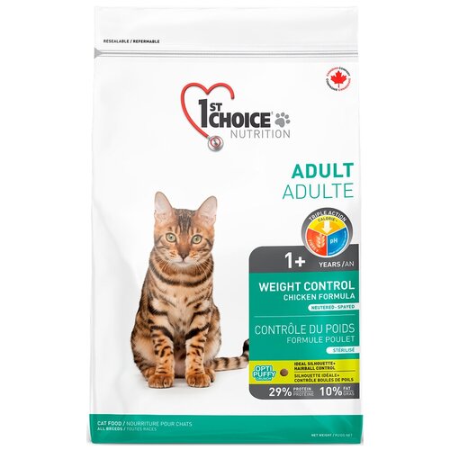 Корм 1st Choice Neutered Weight Control для стерилизованных кошек, контроль веса, с курицей, 350 г фотография