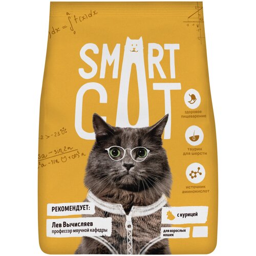 Корм Smart Cat для кошек, с курицей, 1.4 кг фотография