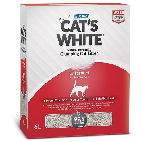 Комкующийся наполнитель Cat's White BOX Premium Natural, 6л, 1 шт. фотография