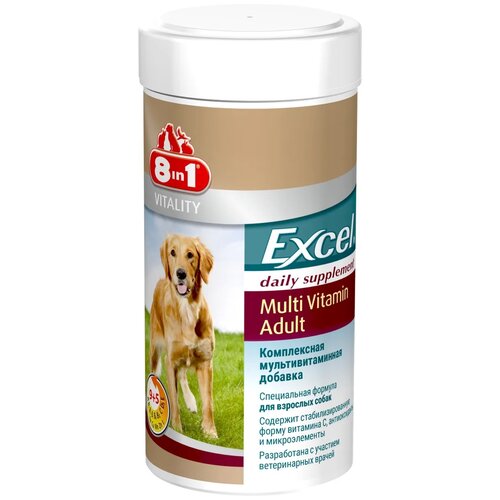 Кормовая добавка 8 In 1 Excel Multi Vitamin Adult для взрослых собак , 70 таб. фотография