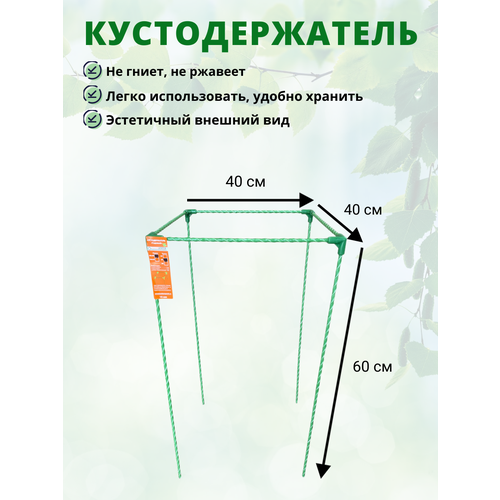 Кустодержатель для садовых растений стеклокомпозитный 40х40х60см (D опор-10мм) фотография