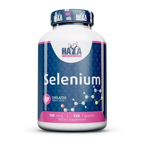 Haya labs Selenium Chelated yeast free (Селен хелатный без дрожжей) 100 мкг 120 капсул (Haya Labs) фотография