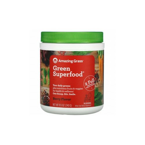 Amazing Grass, Green Superfood, ягоды, 240 г (8,5 унции) фотография