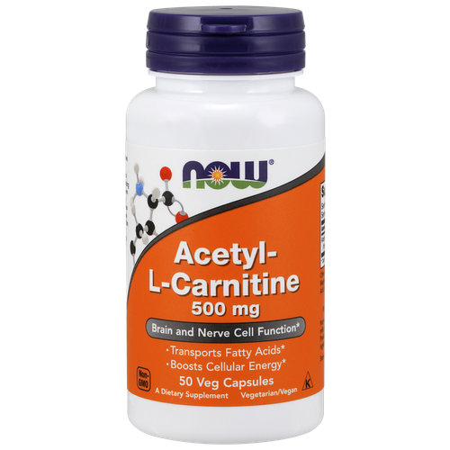 Acetyl-L Carnitine капс., 500 мг, 100 мл, 65 г, 50 шт. фотография